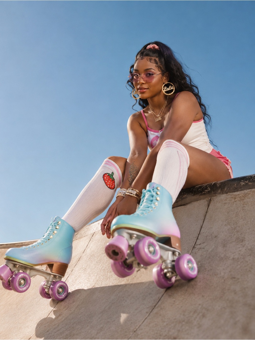 Impala Quad Roller Skates Pastel Fade Ombre Women’s Size 10 NIB 58mm 82A Retro